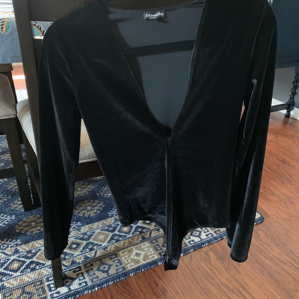 Express Velvet Body Suit Size Small